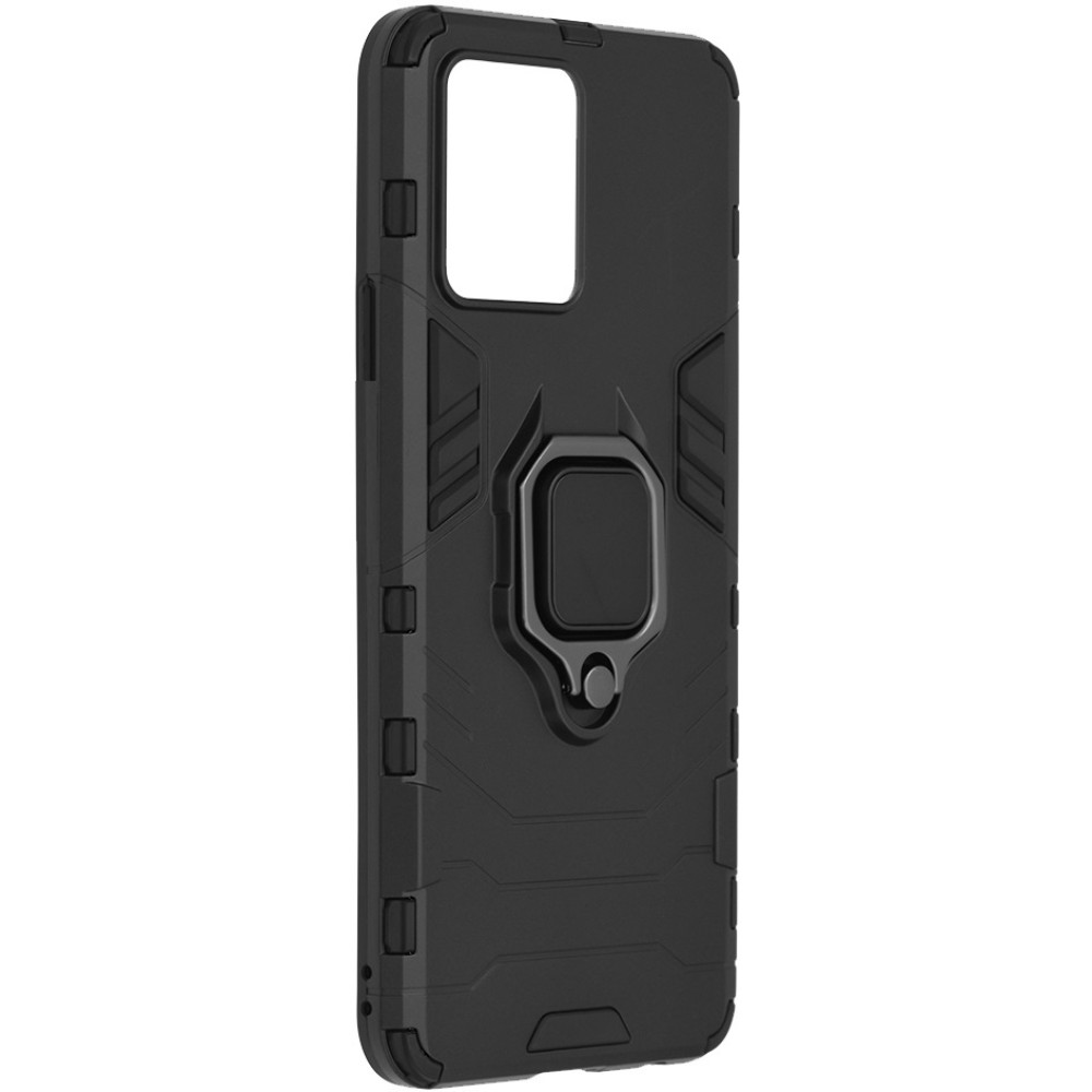 Techsuit Silicone Shield - Ανθεκτική Θήκη Apple iPhone 12 mini με Μεταλλικό Ring Holder - Black (5949419047068)