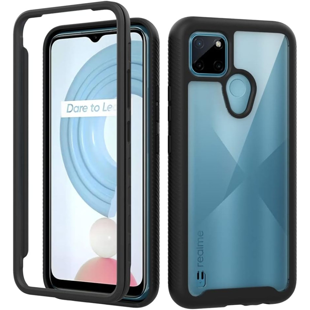 Techsuit Defence 360 Pro Ανθεκτική Θήκη με Screen Protector - Realme C21Y / C25Y - Black (5949419030619)