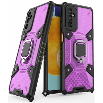 Techsuit Honeycomb Armor - Ανθεκτική Θήκη Samsung Galaxy M52 5G με Μεταλλικό Ring Holder - Rose Violet (5949419028340)