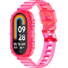 Techsuit Watchband W017 - Ημιδιάφανο Λουράκι Σιλικόνης Xiaomi Smart Band 9 / 9 NFC / 8 / 8 NFC - Rose Red (5949419074231)
