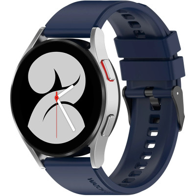 Techsuit Watchband W026 - Λουράκι Σιλικόνης (22mm) - Huawei Watch GT 2 46mm / GT 2 Pro / GT 3 Pro 46mm / Ultimate / Xiaomi Watch S1 / Xiaomi Redmi Watch 5 Active - Dark Blue (5949419079458)