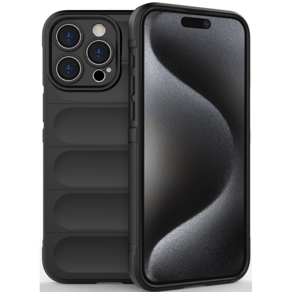 Techsuit Magic Shield - Θήκη Σιλικόνης Apple iPhone 15 Pro - Black (5949419111288)
