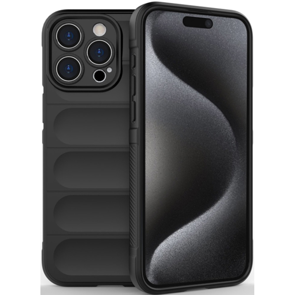 Θήκη Apple iPhone 15 Pro Max - Techsuit Magic Shield Σιλικόνης - Black (5949419111165)