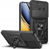 Techsuit CamShield - Ανθεκτική Θήκη με Κάλυμμα για την Κάμερα & Μεταλλικό Ring Holder - Realme 11 Pro / 11 Pro Plus - Black (5949419069213)