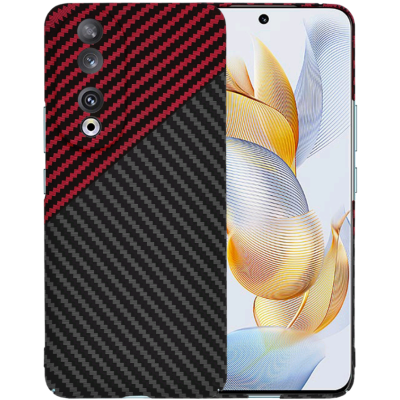 Techsuit Carbonite FiberShell - Σκληρή Θήκη Honor 90 - Red Vortex (5949419212978)