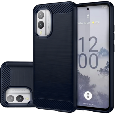 Θήκη Σιλικόνης - Nokia X30 - Techsuit Carbon Silicone - Blue (5949419180970)