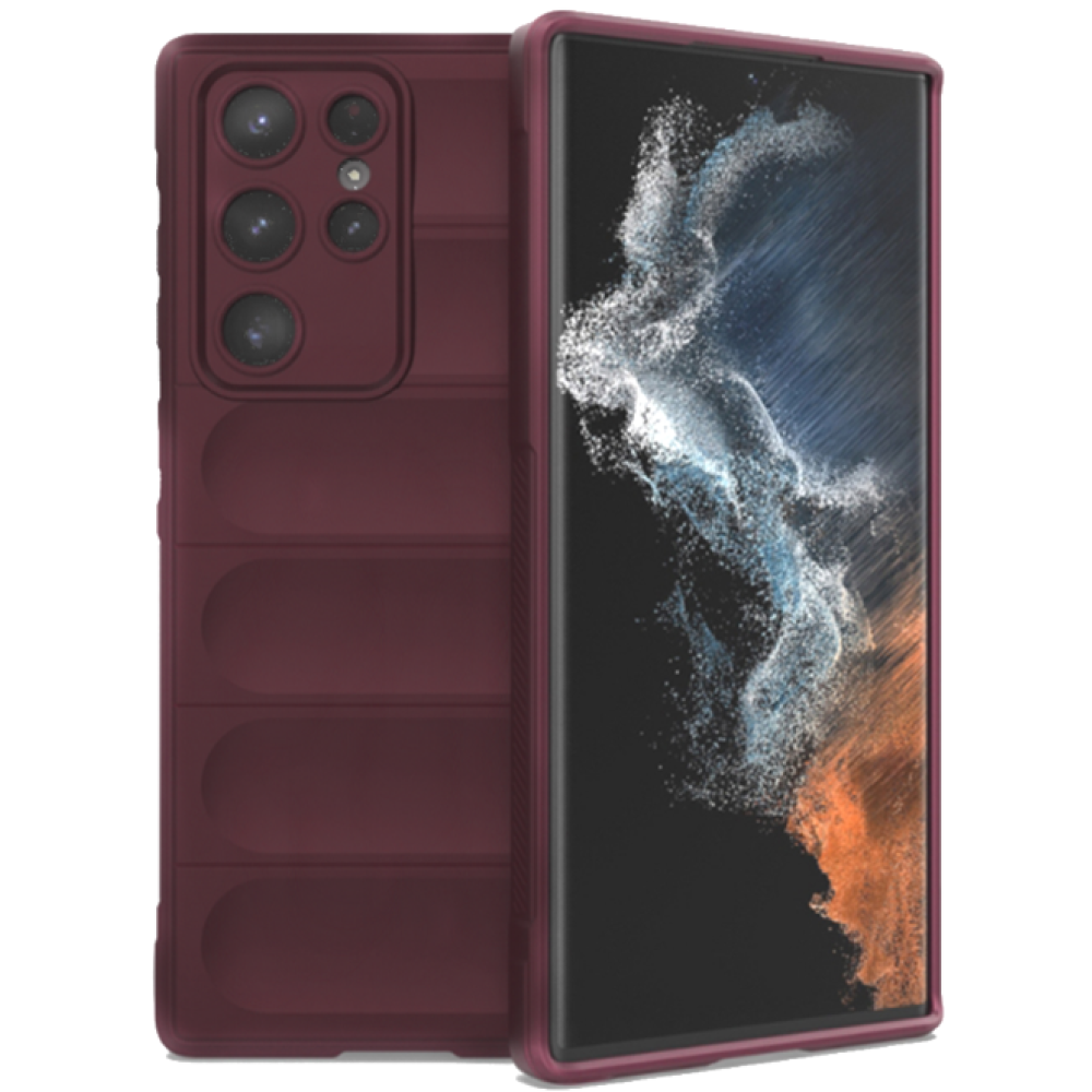 Techsuit Magic Shield - Θήκη Σιλικόνης Samsung Galaxy S22 Ultra 5G - Bordeaux (5949419118683)