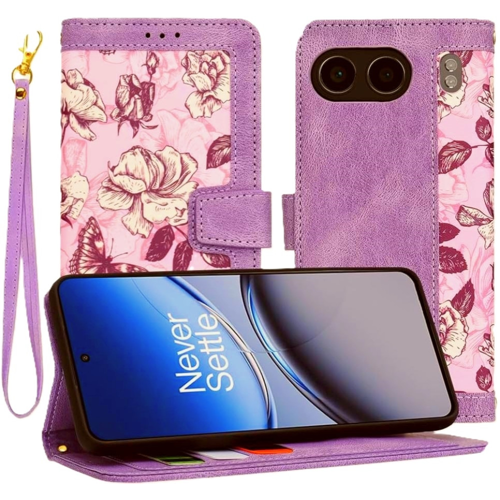 Θήκη OnePlus Nord 4 - Techsuit FlipCraft Πορτοφόλι από Οικολογικό Δέρμα με Αποσπώμενο Λουράκι Χειρός - Mysterious Purple (5949419232556)