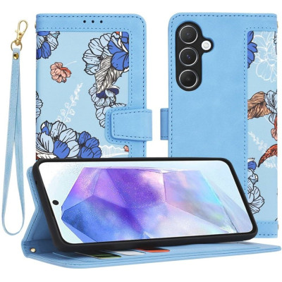 Θήκη Samsung Galaxy A55 Techsuit FlipCraft Πορτοφόλι από Οικολογικό Δέρμα με Αποσπώμενο Λουράκι Χειρός - Vibrant Blue (5949419166394)