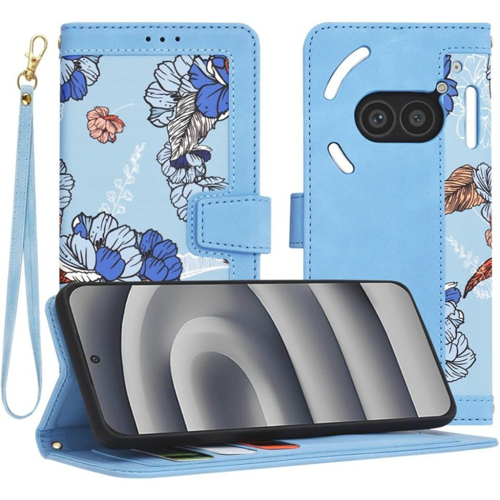 Θήκη Nothing Phone 2a / 2a Plus Techsuit FlipCraft Πορτοφόλι από Οικολογικό Δέρμα με Αποσπώμενο Λουράκι Χειρός - Vibrant Blue (5949419166073)