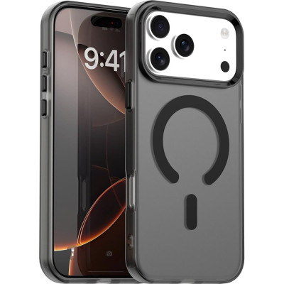 Θήκη iPhone 17 Pro Max Techsuit CandyCase Σκληρή Ημιδιάφανη με MagSafe - Black (5949419313316)