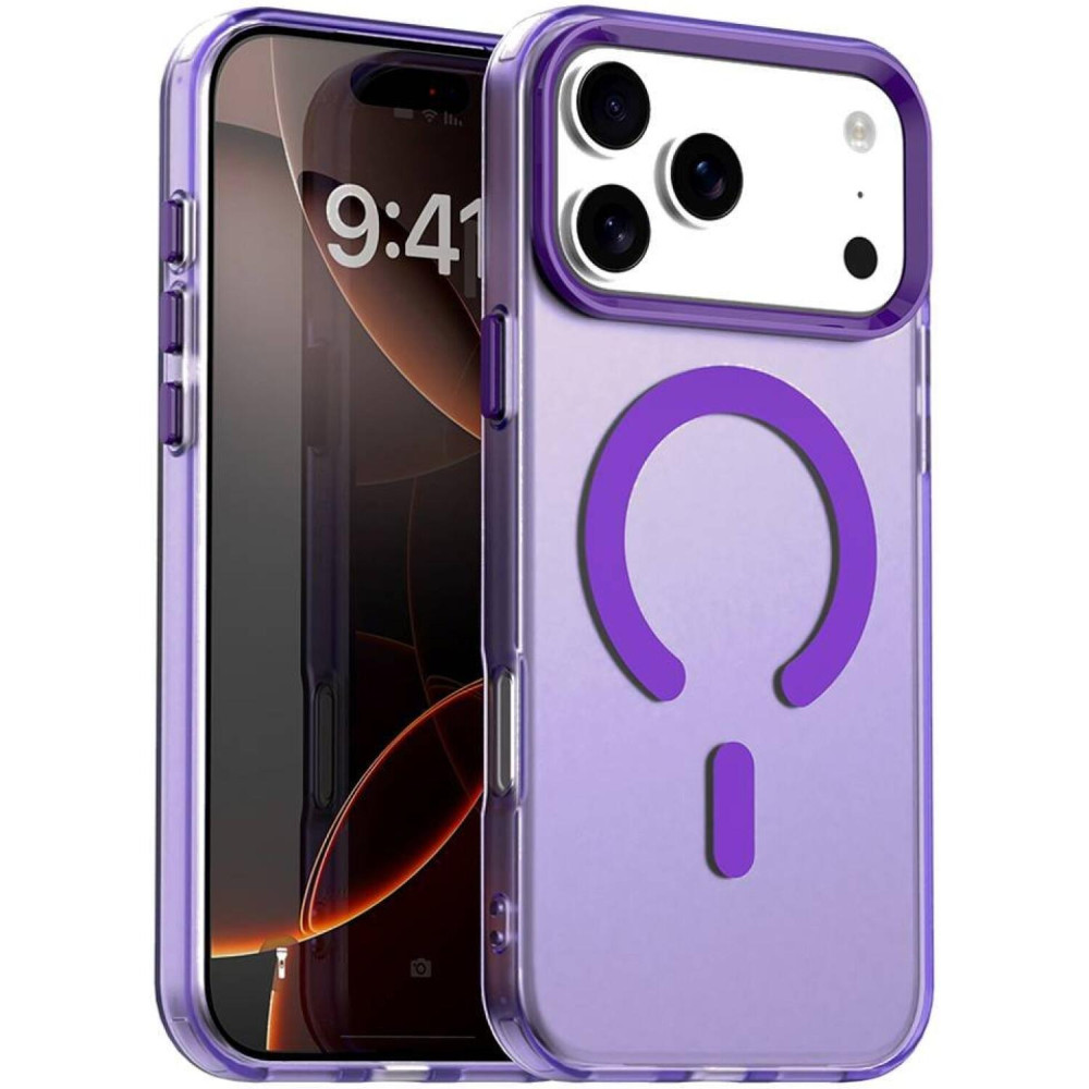 Θήκη iPhone 17 Pro Max Techsuit CandyCase Σκληρή Ημιδιάφανη με MagSafe - Purple (5949419313279)