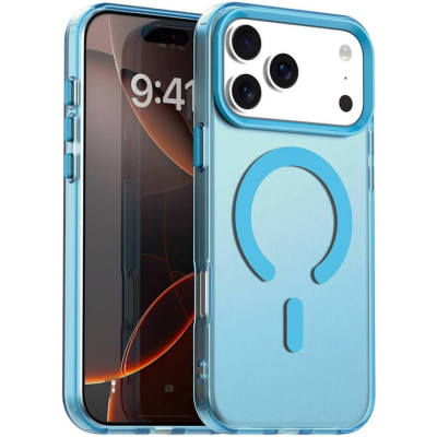 Θήκη iPhone 17 Pro Max Techsuit CandyCase Σκληρή Ημιδιάφανη με MagSafe - Blue (5949419313286)