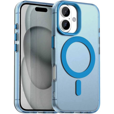 Θήκη iPhone 17 Techsuit CandyCase Σκληρή Ημιδιάφανη με MagSafe - Blue (5949419313385)