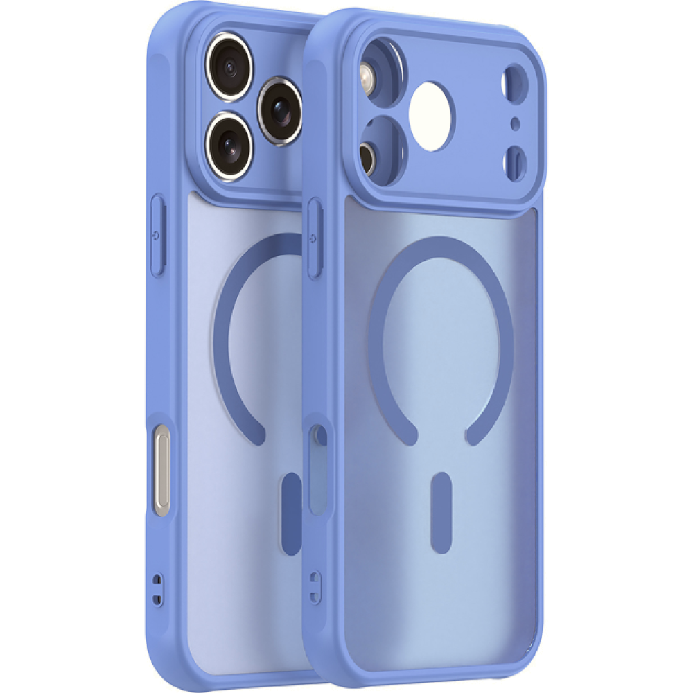 Θήκη iPhone 17 Pro Max Techsuit HaloFrost II MagSafe Σκληρή Ημιδιάφανη με MagSafe - Sky Blue (5949419325777)