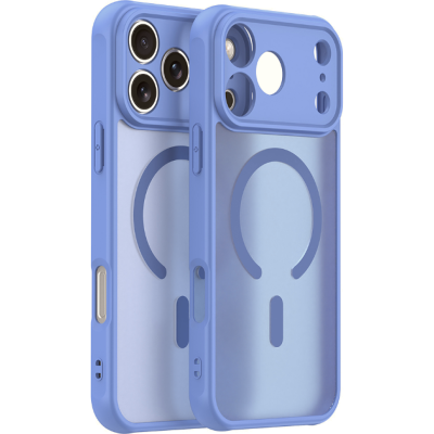 Θήκη iPhone 17 Pro Max Techsuit HaloFrost II MagSafe Σκληρή Ημιδιάφανη με MagSafe - Sky Blue (5949419325777)