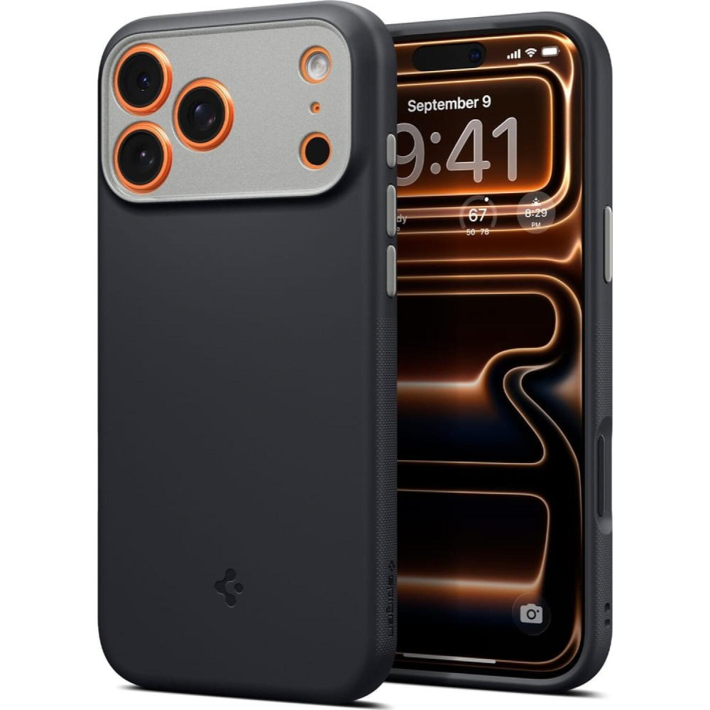 Θήκη iPhone 17 Pro Spigen Nano Pop MagFit Ανθεκτική Σιλικόνης με MagSafe - Black Sesame (ACS10328)
