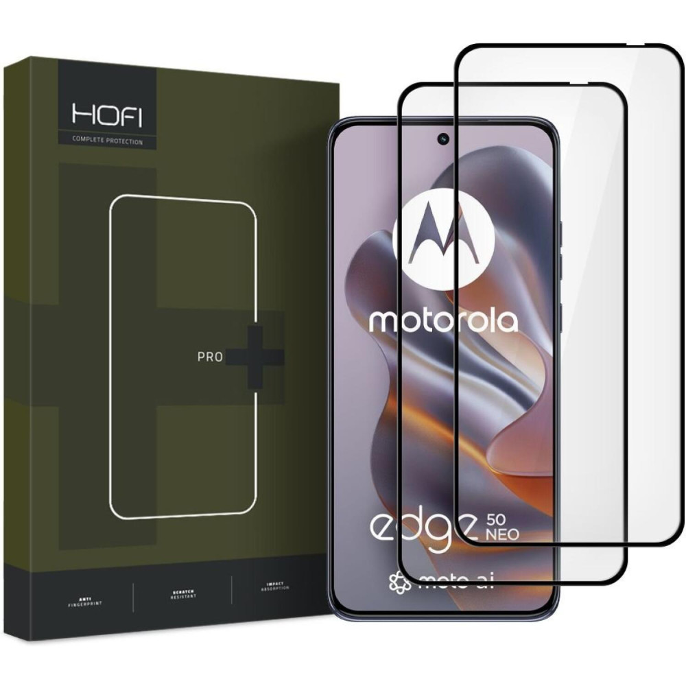 Tempered Glass Motorola Edge 60 Neo / Edge 50 Neo Hofi Premium Pro+ Αντιχαρακτικό Γυαλί Προστασίας FullFace Οθόνης 2 Τεμάχια - Black (5906302377329)