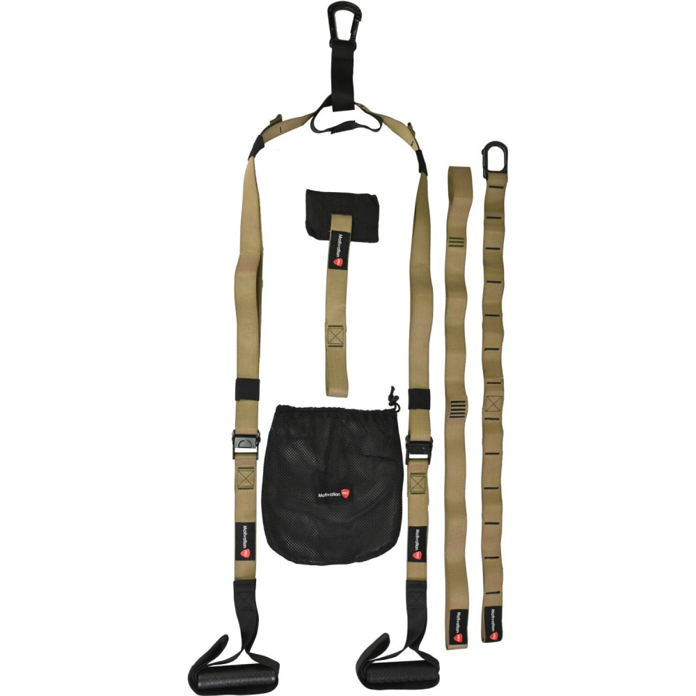 Ιμάντες Γυμναστικής MotivationPro Suspension Trainer Σετ Προπόνησης με Λαβές & Θήκη - Army (5213016640329)