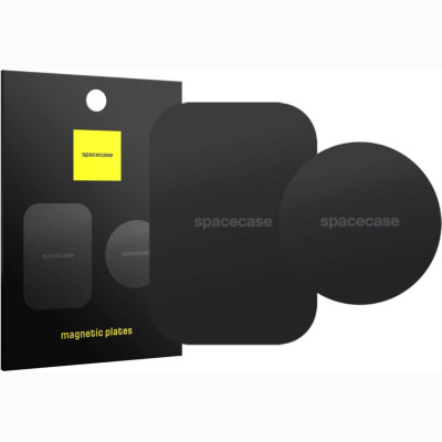 Μαγνητικές Πλάκες Spacecase Magnetic Plates Σετ Αυτοκόλλητες Μεταλλικές για Μαγνητική Βάση Αυτοκινήτου 2 Τεμάχια - Black (5905719102500)
