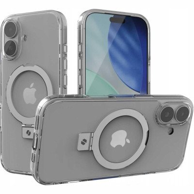 Θήκη iPhone 17 Spacecase Ring Pro Mag Σκληρή με MagSafe & KickStand - Clear (5905719130909)