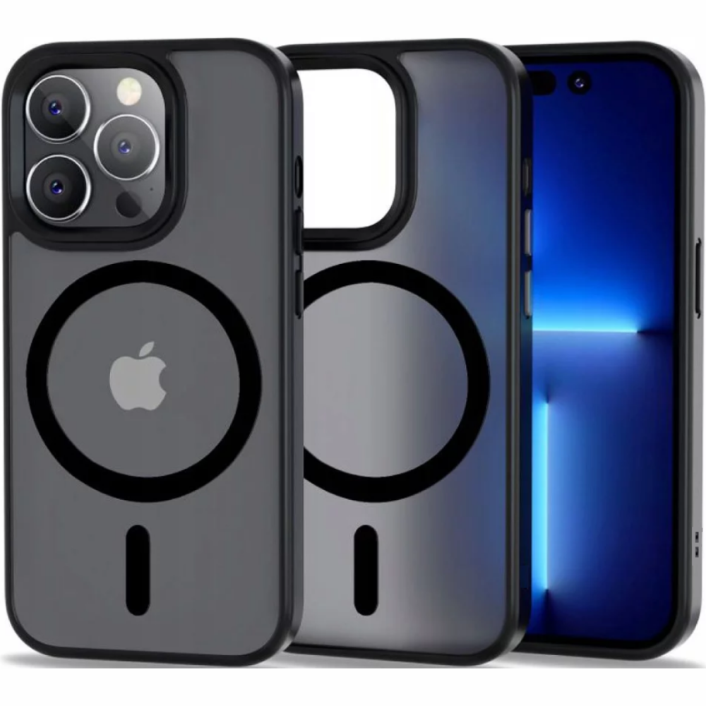 Θήκη iPhone 13 Pro Max Bodycell MagSafe Backcover Σκληρή Ημιδιάφανη με MagSafe - Matte Black (5206015083679)