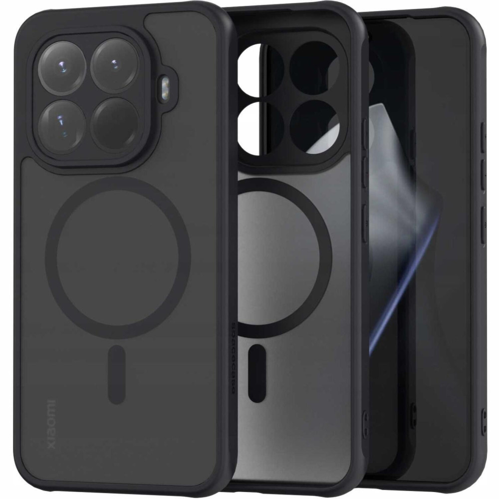 Θήκη Xiaomi 15T Pro Spacecase Hybrid MagSafe Σκληρή Ημιδιάφανη με MagSafe - Black (5905719132781)