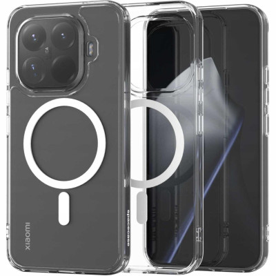 Θήκη Xiaomi 15T Pro Spacecase Clear MagSafe Σκληρή Διάφανη με MagSafe - White (5905719132828)