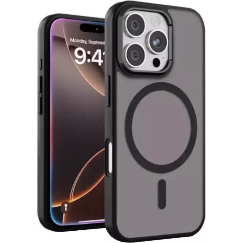 Θήκη iPhone 16 Pro Bodycell MagSafe Backcover Σκληρή Ημιδιάφανη με MagSafe - Matte Black (5206015083785)