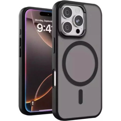 Θήκη iPhone 16 Pro Bodycell MagSafe Backcover Σκληρή Ημιδιάφανη με MagSafe - Matte Black (5206015083785)