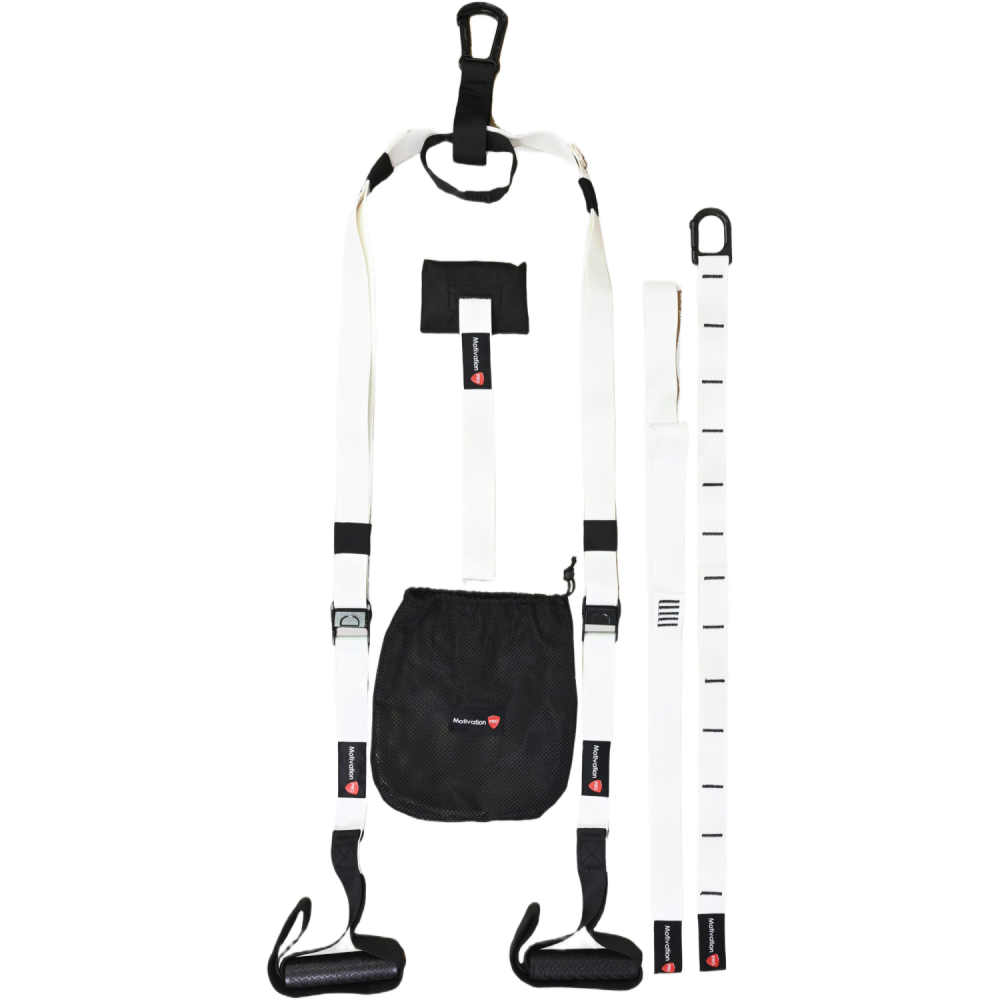 Ιμάντες Γυμναστικής MotivationPro Suspension Trainer Σετ Προπόνησης με Λαβές & Θήκη - White (5213016640312)
