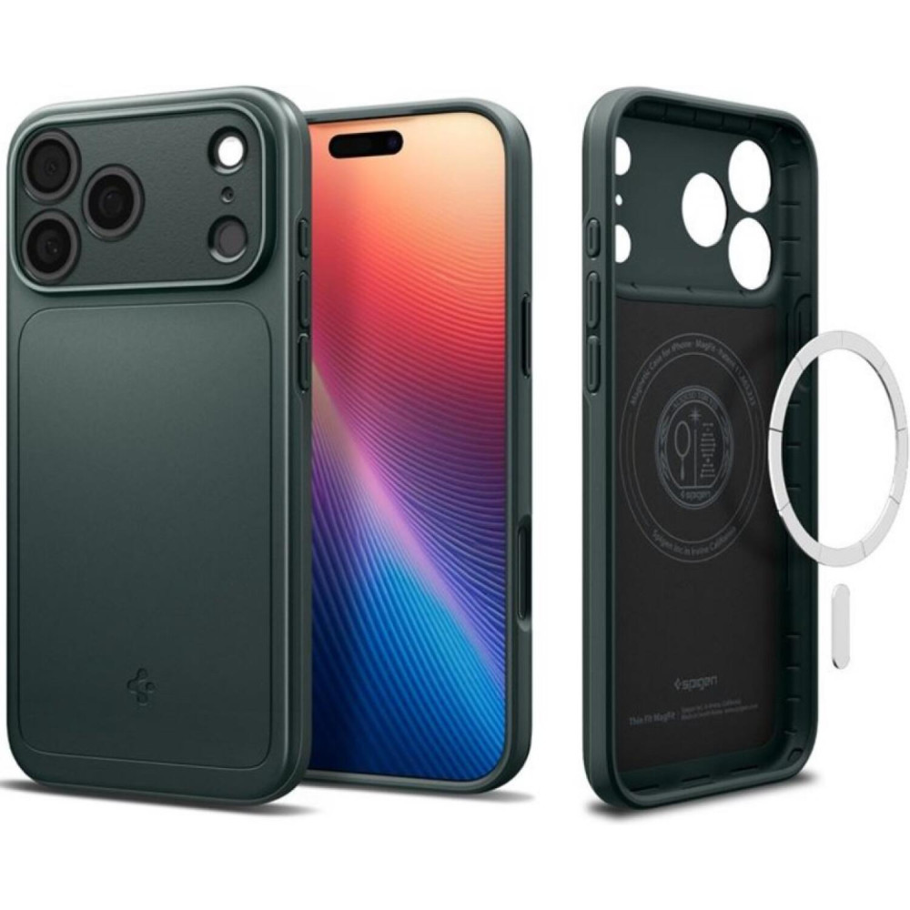 Θήκη iPhone 17 Pro Spigen Thin Fit MagFit Ανθεκτική Σκληρή με MagSafe - Abyss Green (ACS10340)