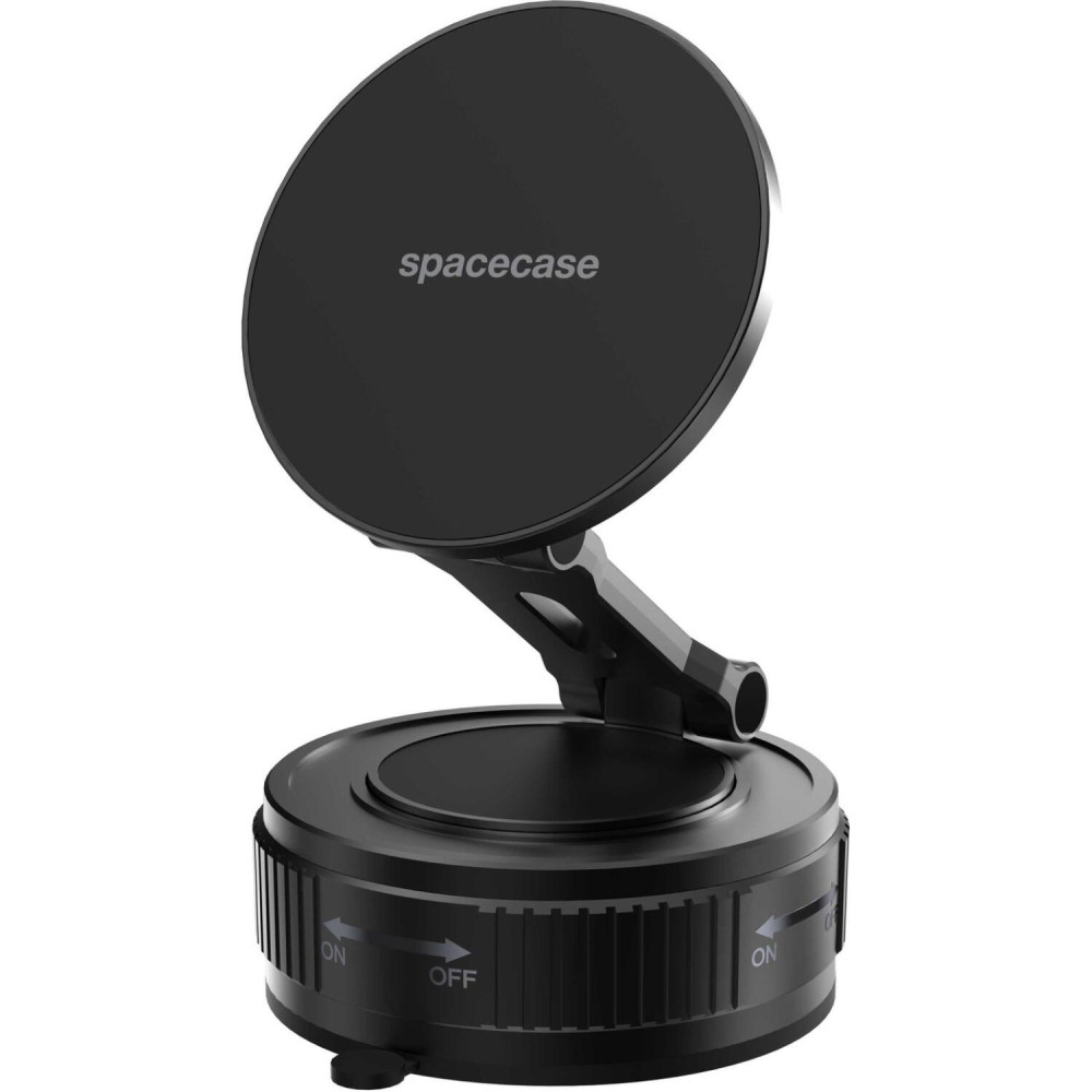 Βάση Κινητών Αυτοκινήτου Spacecase Vacuum Magnetic Mount MagLock με Βεντούζα & MagSafe για Παρμπρίζ και Λείες Επιφάνειες - Black (5905719131876)