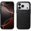 Θήκη iPhone 17 Pro iCarer Leather Back Case With Camera Button Δερμάτινη με MagSafe - Black (WMI17250703-BN)