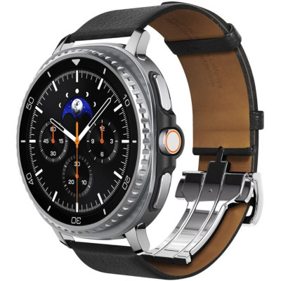 Λουράκι Samsung Galaxy Watch 8 Classic / Watch 8 (46/44/40mm) Spigen Enzo Δερμάτινο - Black (AMP10119)