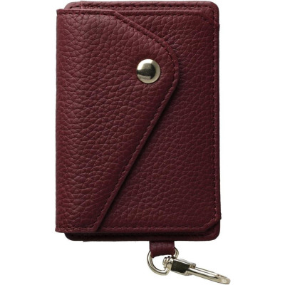 Universal Θήκη AVY Leather Wallet Δερμάτινο MagSafe Πορτοφόλι για Κάρτες - Leather Burgundy (8719246497964)