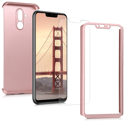 KW Θήκη Full Body για Huawei Mate 20 Lite & Tempered Glass - Metallic Rose Gold (46208.31)
