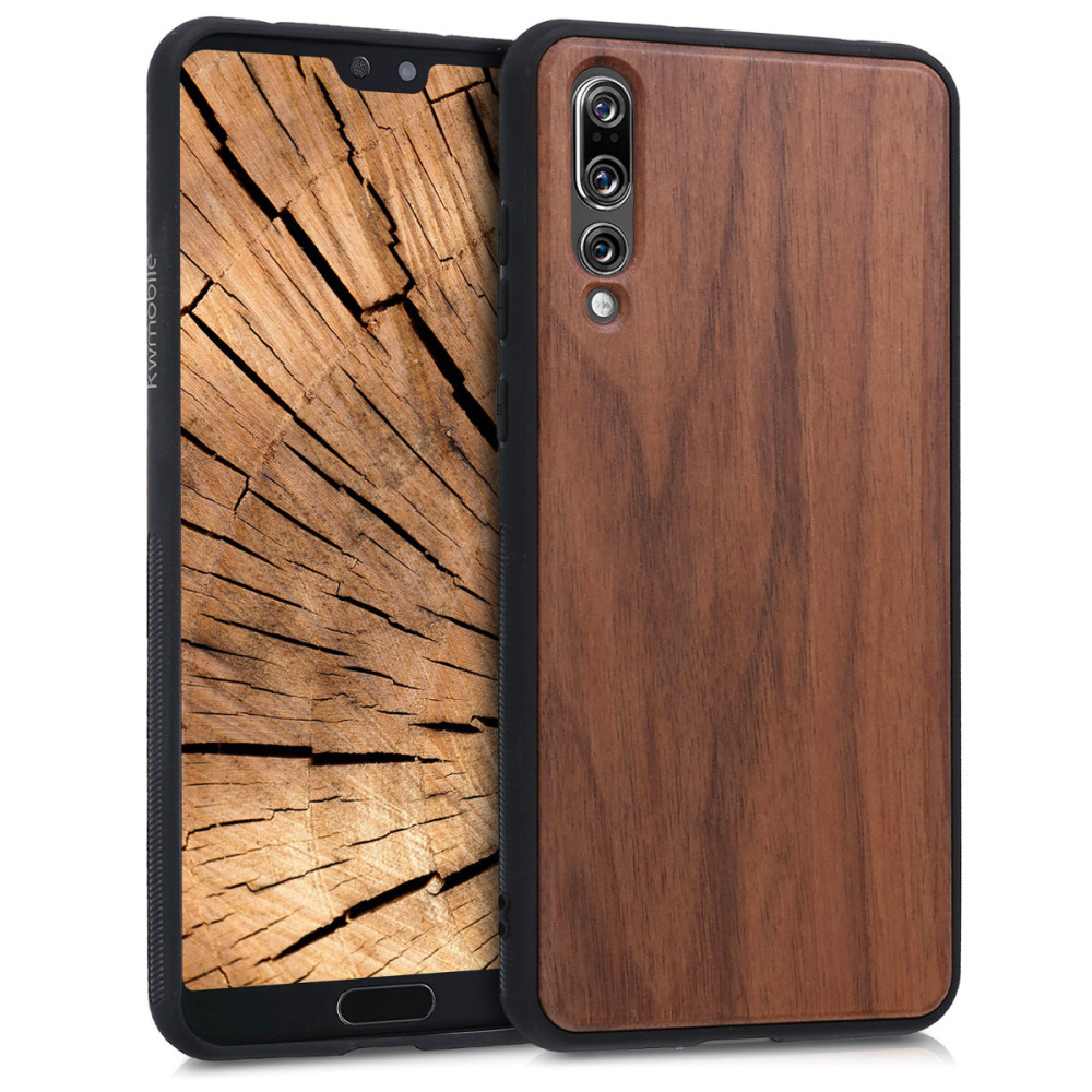 KW Σκληρή Ξύλινη Θήκη Huawei P20 Pro - Dark Brown (44895.18)