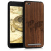 KW Ξύλινη Θήκη Xiaomi Redmi 5A - World Map - Dark Brown (46184.01)