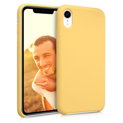 KW Θήκη Σιλικόνης TPU Apple iPhone XR - Soft Flexible Rubber  - Yellow (45910.49)