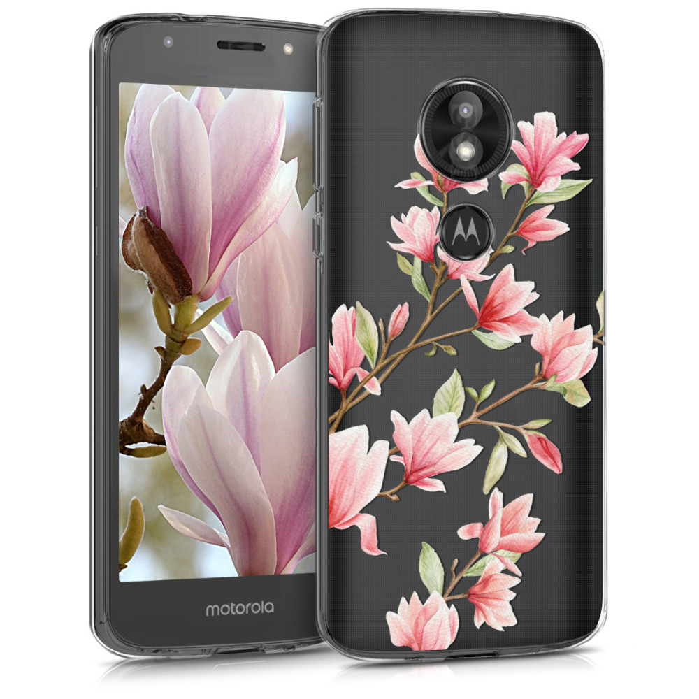 KW Θήκη Σιλικόνης Motorola Moto E5 Play - Light Pink / White / Transparent (46956.01)