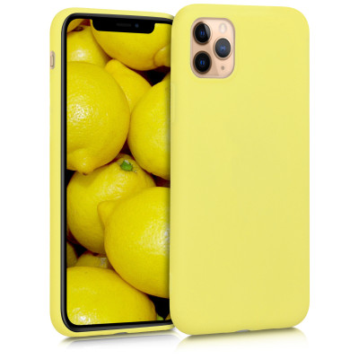 ΚW Θήκη Σιλικόνης Apple iPhone 11 Pro - Yellow Matte (49788.49)