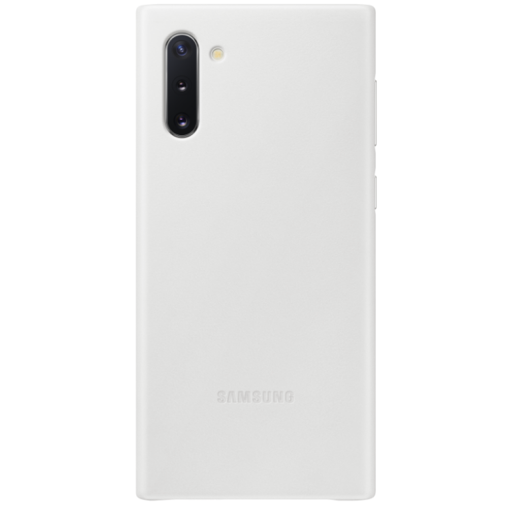 Official Samsung Leather Cover - Δερμάτινη Θήκη Samsung Galaxy Note 10 - White (EF-VN970LWEGWW)