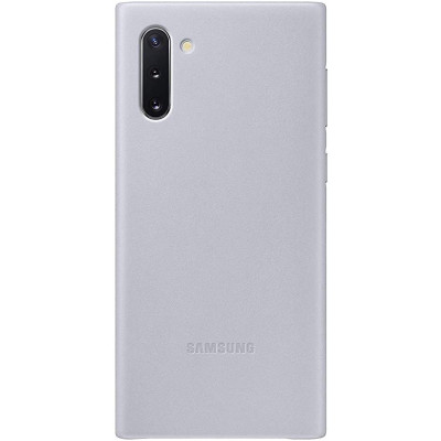 Official Samsung Leather Cover - Δερμάτινη Θήκη Samsung Galaxy Note 10 - Grey (EF-VN970LJEGWW)