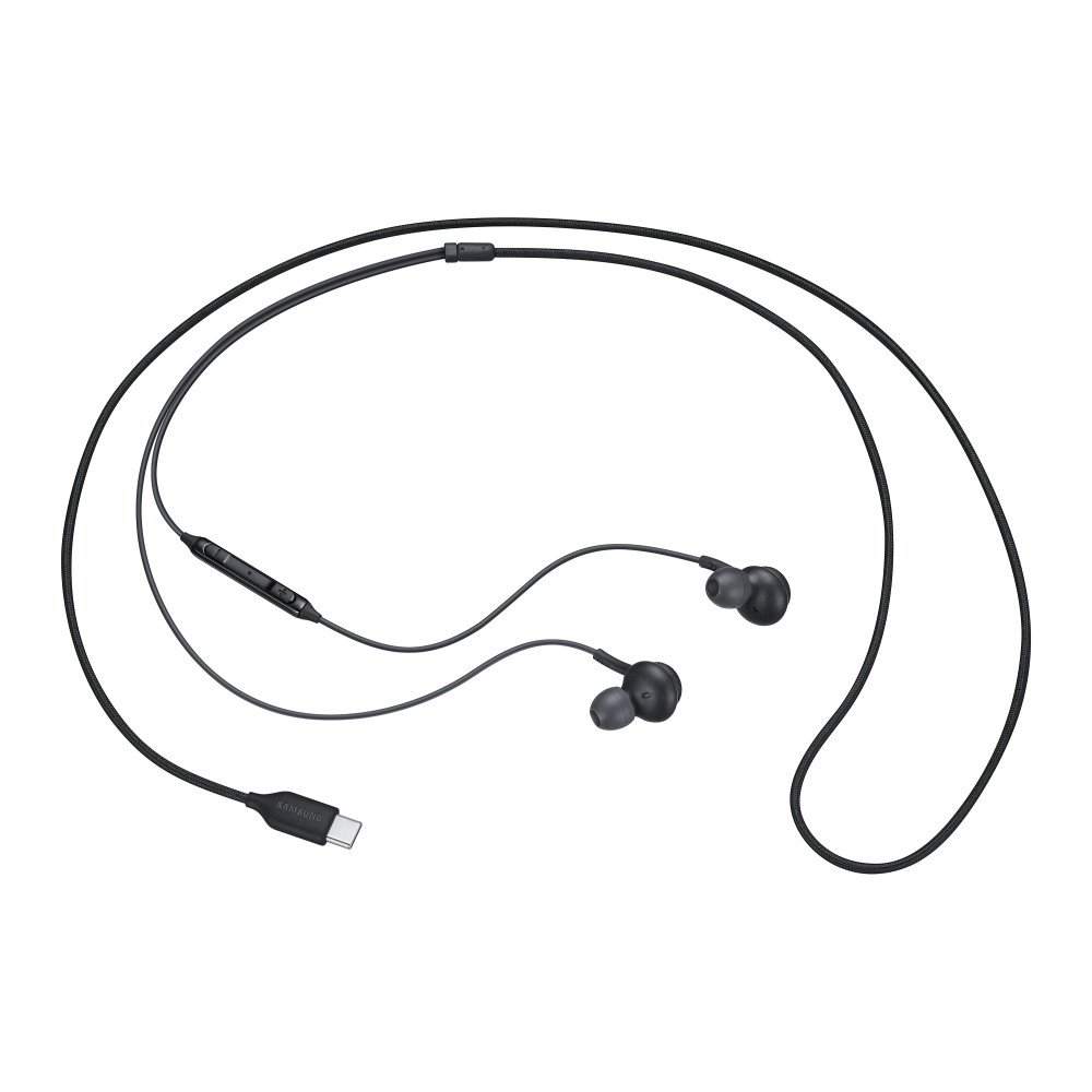 Samsung Stereo Headset - Ακουστικά Handsfree Type C - Black (EO-IC100BBEGEU)