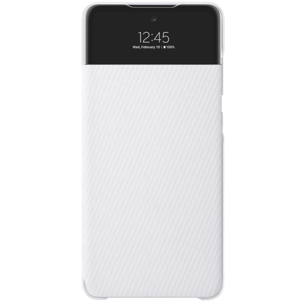 Official Samsung S View Wallet Cover - Θήκη Flip με Ενεργό Πορτάκι - Samsung Galaxy A72 - White (EF-EA725PWEGEE)