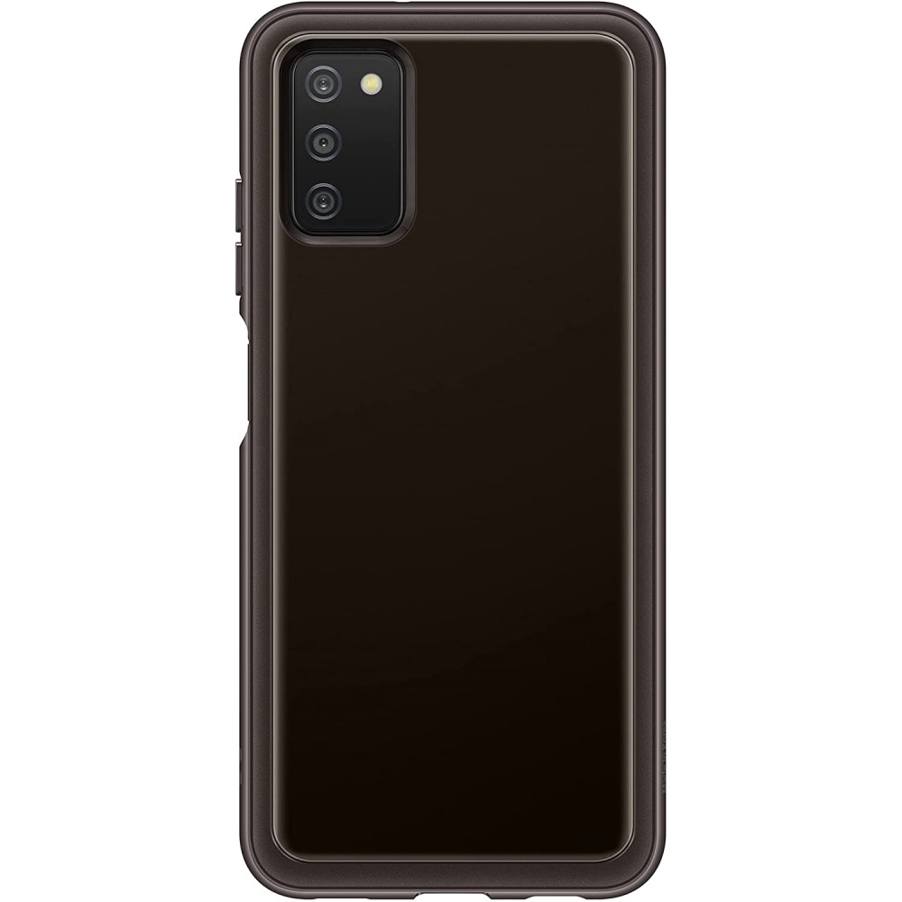Official Samsung Θήκη Σιλικόνης Soft Clear Cover - Samsung Galaxy A03s - Black (EF-QA038TBEGEU)