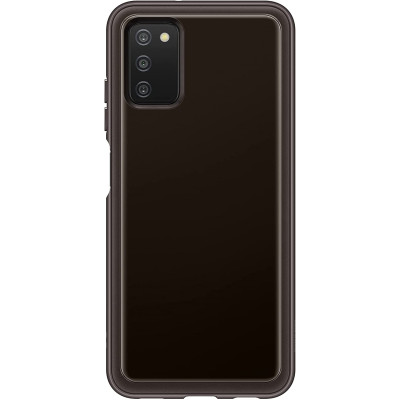 Official Samsung Θήκη Σιλικόνης Soft Clear Cover - Samsung Galaxy A03s - Black (EF-QA038TBEGEU)