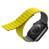 Uniq Revix Μαγνητικό Λουράκι Premium Σιλικόνης Apple Watch Ultra/SE/11/10/9/8/7/6/5/4 (49/46/45/44mm) - Yellow / Grey (UNIQ-45MM-REVYELGRY)
