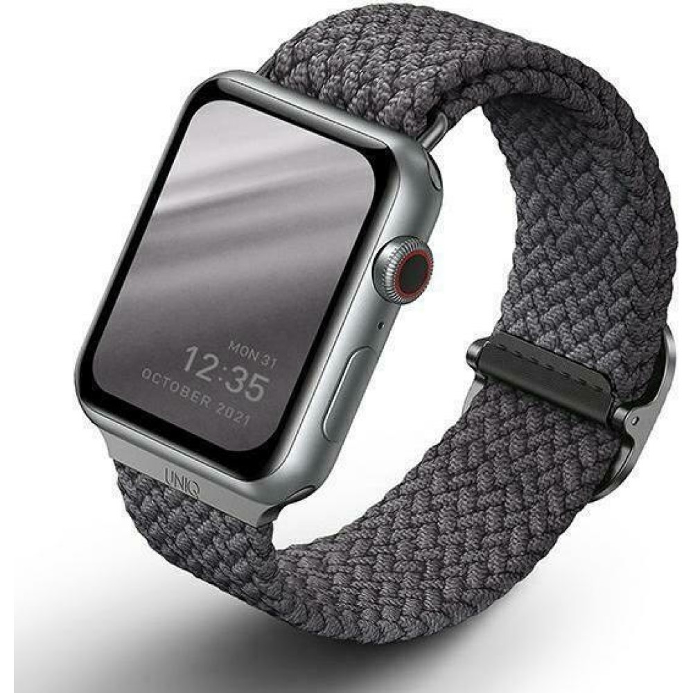 Uniq Aspen Braided Band - Premium Πλεκτό Λουράκι Apple Watch Ultra/SE/11/10/9/8/7/6/5/4 (49/46/45/44mm) - Grey (UNIQ-44MM-ASPGRY)